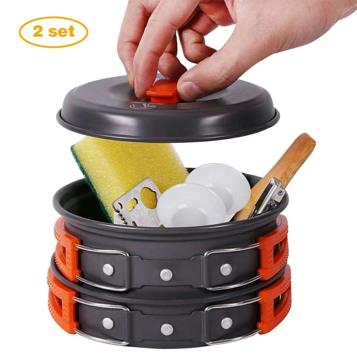 11/12/22 PCS Camping Cookware Mess Kit From Redcamp