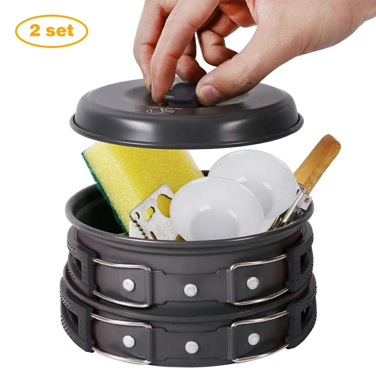 11/12/22 PCS Camping Cookware Mess Kit From Redcamp