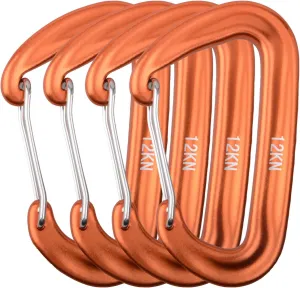 Azarxis Carabiner Clips, 12 25 kN Aluminium D Ring Heavy Duty Lightweight Caribeaners for Hammock, Camping, Hiking, Outdoor, Gym, Dog Leash, Backpack, Harness