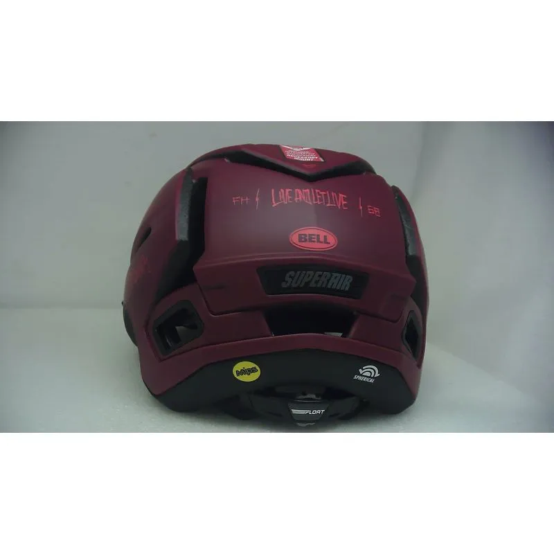 Bell Bike Super Air Spherical Bicycle Helmets Fasthouse Matte Red/Black Medium (Without Original Box)