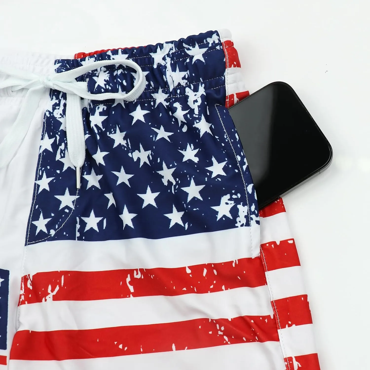 Boys Swim Trunks with Compression Liner Kids Quick Dry Board Shorts Teen Bathing Suit Drawstring Swim Shorts