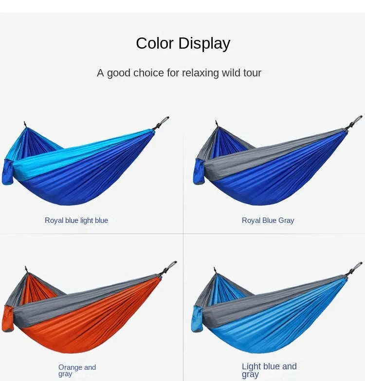 Camping Hammock 210T Nylon Silk Spinning Fabric Hammock Camping Outing