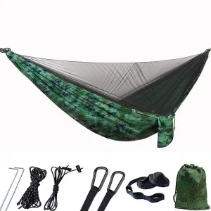 Camping Hammock Automatic Quick Unfolding Mosquito Net Nylon Mesh Camping Hammock