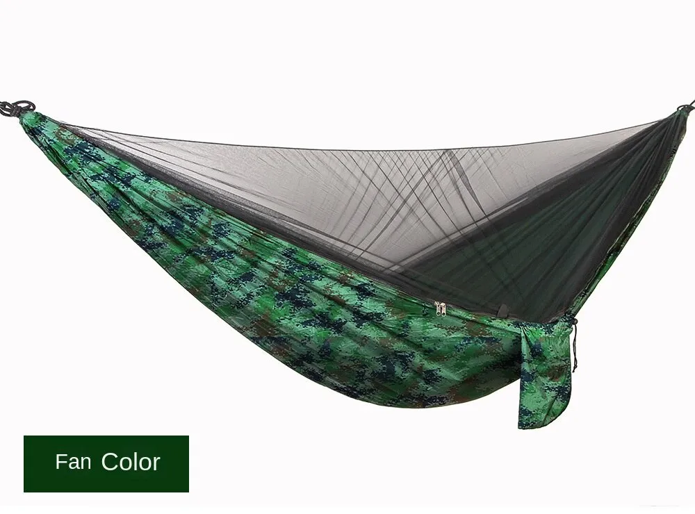 Camping Hammock Automatic Quick Unfolding Mosquito Net Nylon Mesh Camping Hammock