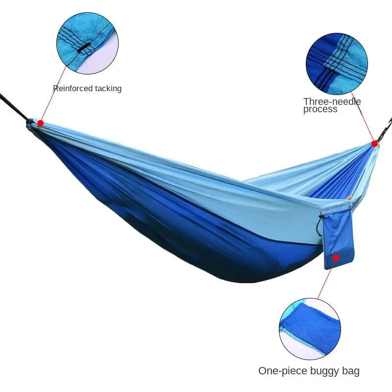Camping Hammock High Load-Bearing Anti-Rollover Nylon Ultralight Single Double Parachute Cloth
