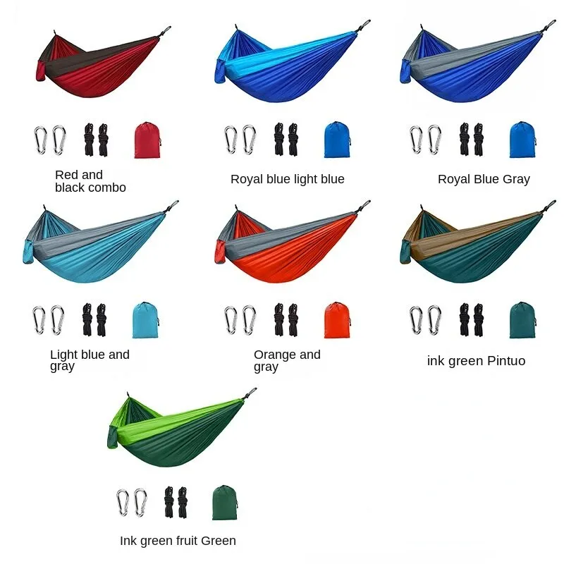 Camping Hammock High Load-Bearing Anti-Rollover Nylon Ultralight Single Double Parachute Cloth