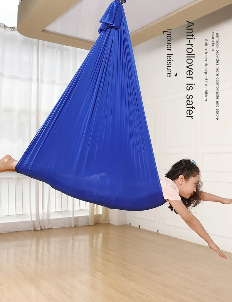 Camping Hammock Indoor Baby Swing Outdoor Elastic Sensory Nylon Yoga Hammock