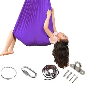 Camping Hammock Indoor Baby Swing Outdoor Elastic Sensory Nylon Yoga Hammock
