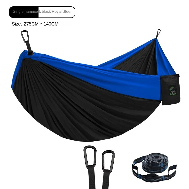Camping Hammock Single Double Camping Nylon Indoor Color Matching Swing Anti-Rollover