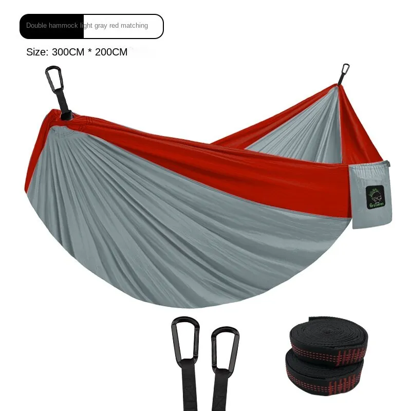 Camping Hammock Single Double Camping Nylon Indoor Color Matching Swing Anti-Rollover