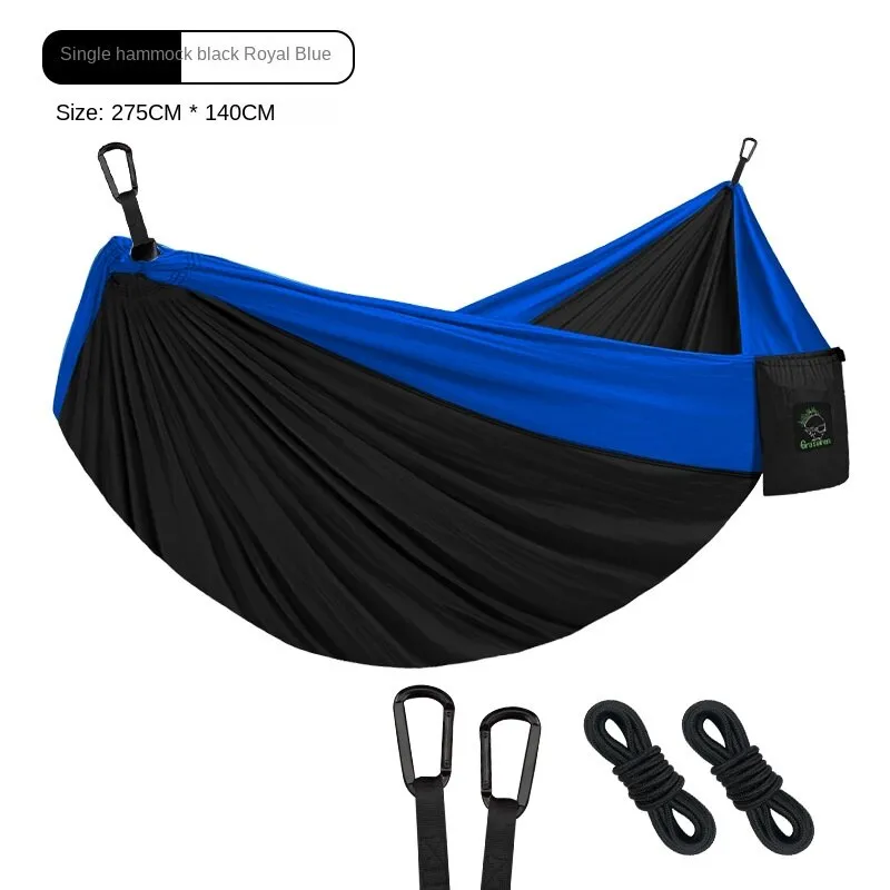 Camping Hammock Single Double Camping Nylon Indoor Color Matching Swing Anti-Rollover