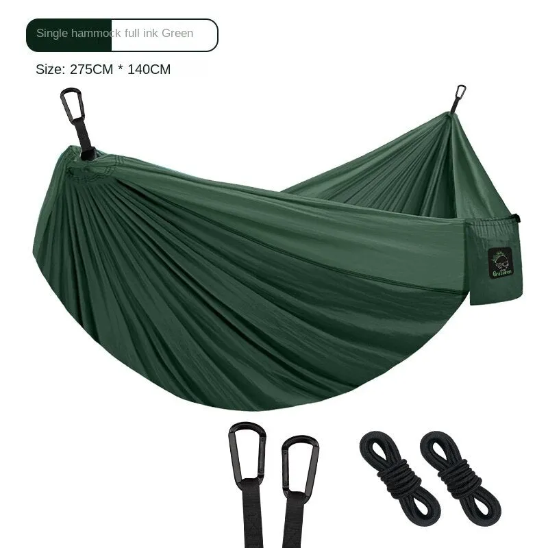 Camping Hammock Single Double Camping Nylon Indoor Color Matching Swing Anti-Rollover
