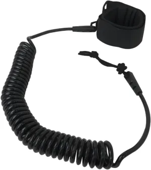 Coiled SUP Leash 10' Surfboard Leash Sup Leg Rope Strap Stand Up Paddleboard Leash (Black)
