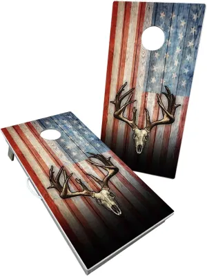 Cornhole365 Professional Cornhole Board Set - Regulation Size, Heavy Duty, Solid Wood Cornhole Board Set w/UV Direct Print (Set of 2), Ideal for Outdoor Games & Tournaments