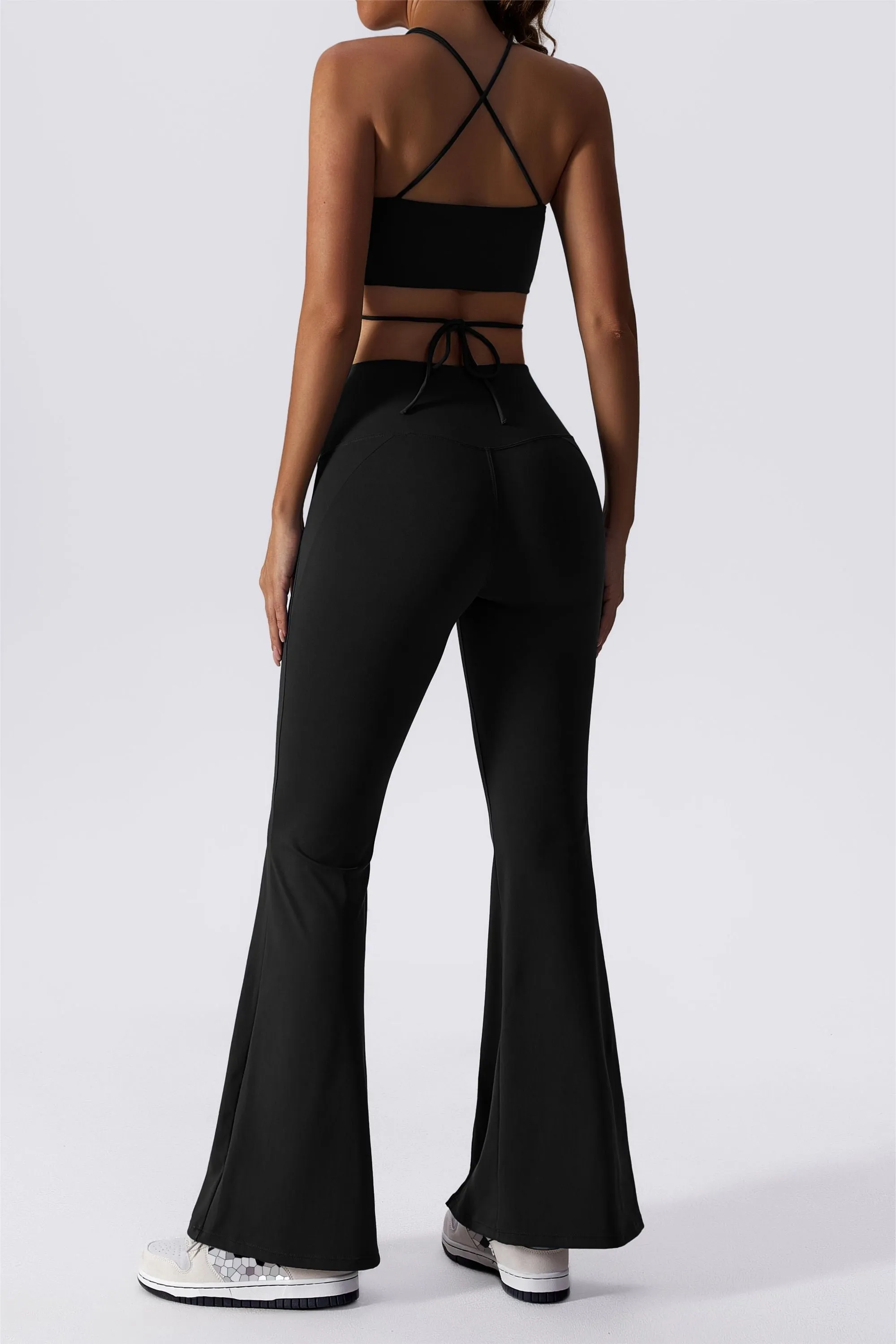 Criss Cross Straps with Drawstring Sports Bra