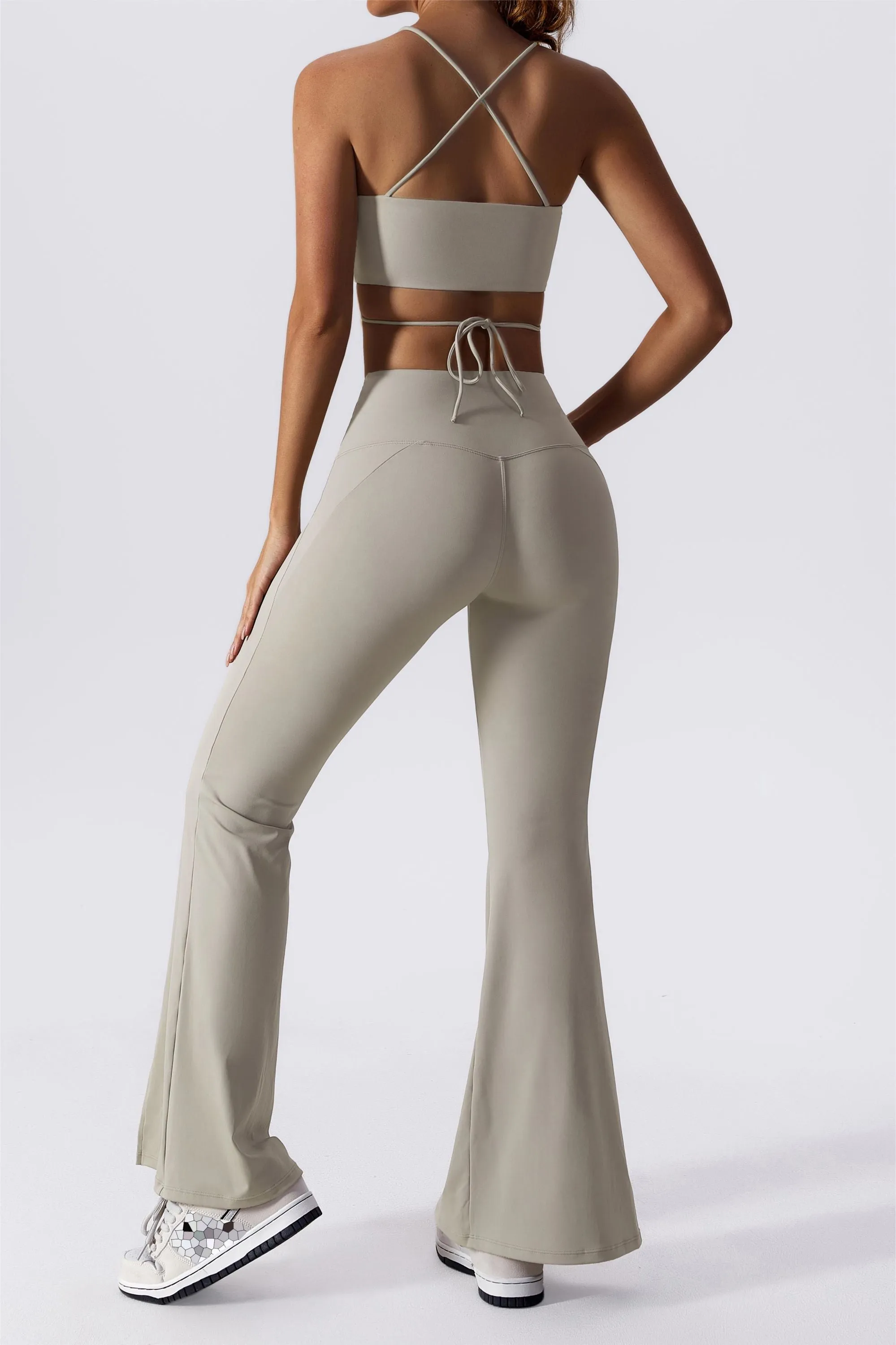 Criss Cross Straps with Drawstring Sports Bra