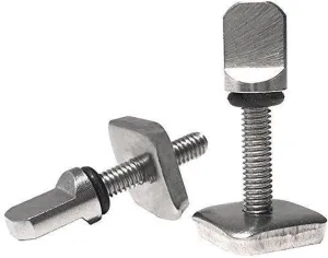 DORSAL Surfboard Fins Thumb Screw and Plate for Longboard Center - Stainless Steel