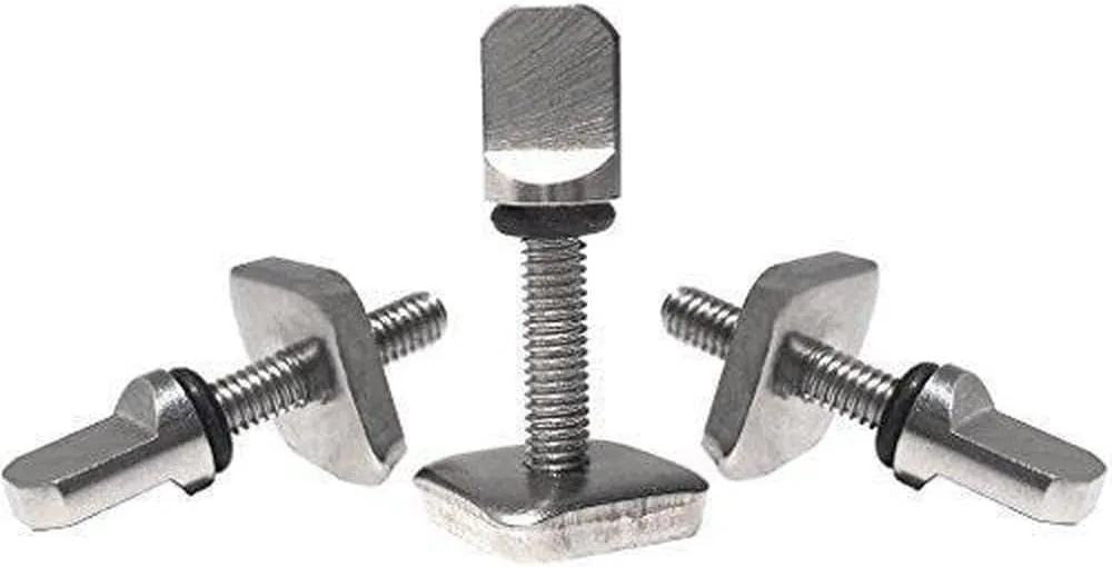DORSAL Surfboard Fins Thumb Screw and Plate for Longboard Center - Stainless Steel