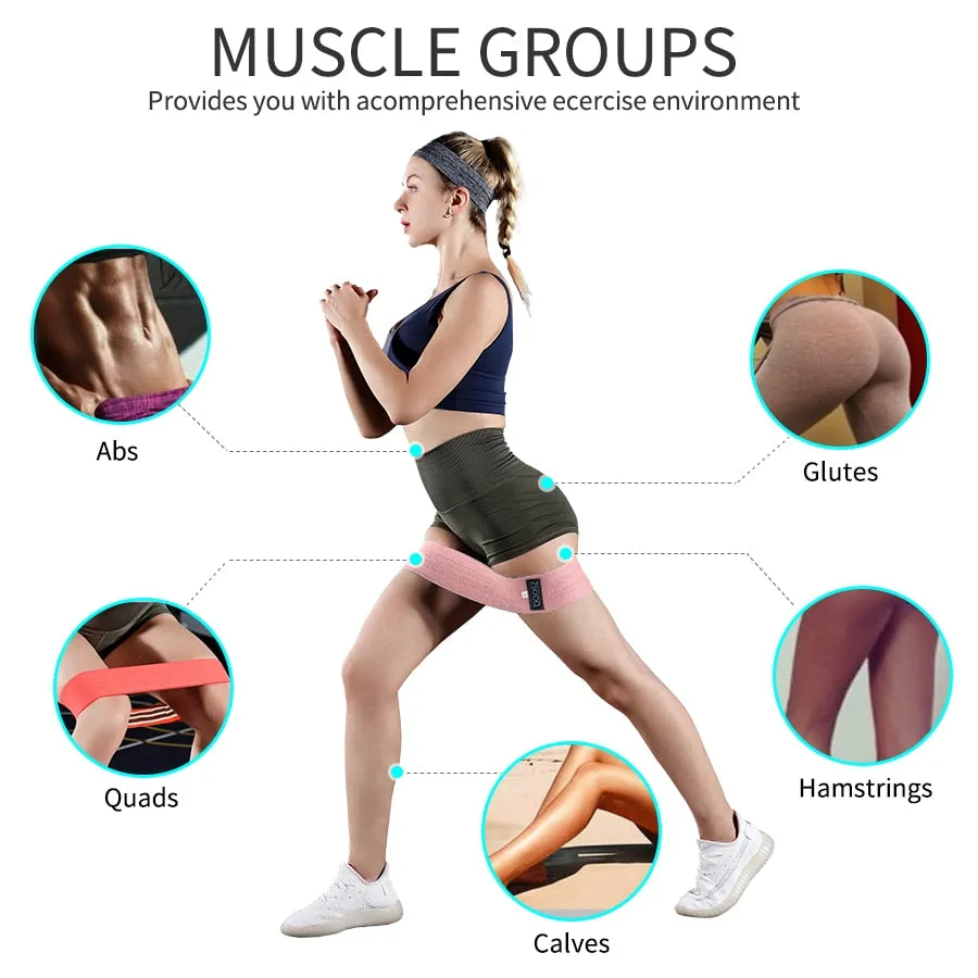 Fabric Booty Resistance Bands Hip Circle Exercise