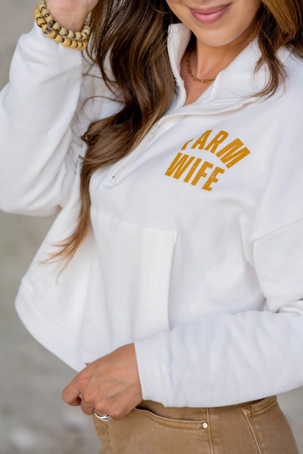Farm Wife Quarter Zip Pullover