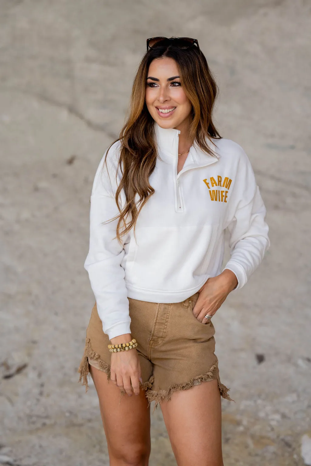Farm Wife Quarter Zip Pullover