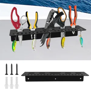 Fishing Tool Holder for Boat,Fishing Tool Organizer for Boat,Pliers,Knives,Lures Holder for Boat,Screw Mount,Black