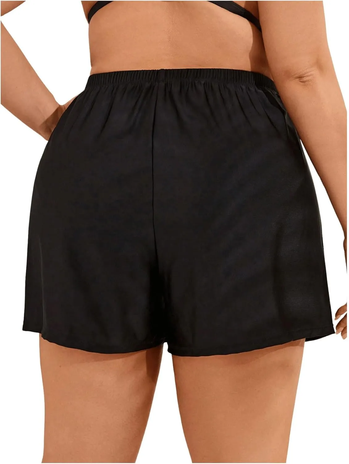 Floerns Women's Plus Size Swim Board Shorts with Pockets Bathing Suit Shorts