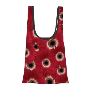 Folding Shopping Bag (Polyester with storage pouch) Gerbera Daisy 1