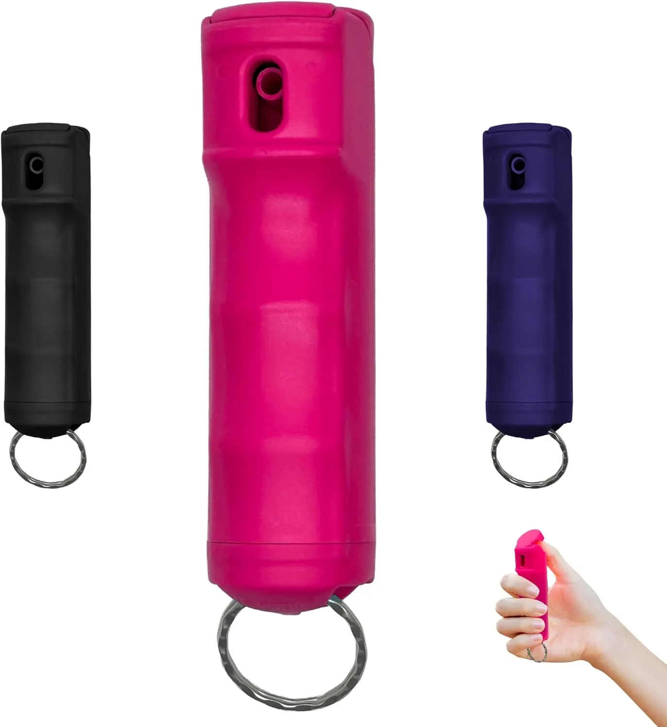 FURY Fliptop Hardshell Pepper Spray, 12ft Range, UV Dye Identifier, Police Strength, Made in USA, Stylish Multicolor, Self Defense, Safety Gear, Quick Access Flip Top