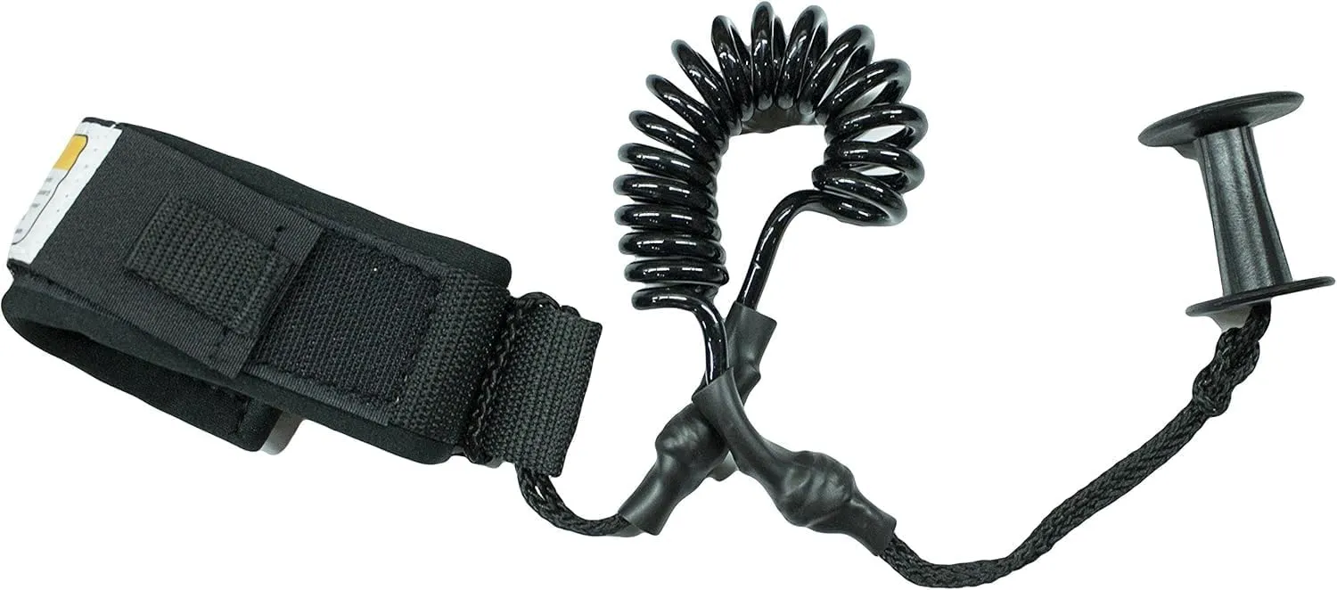 George Marshall Deluxe Coiled Body Board Leash with Threaded Leash Plug