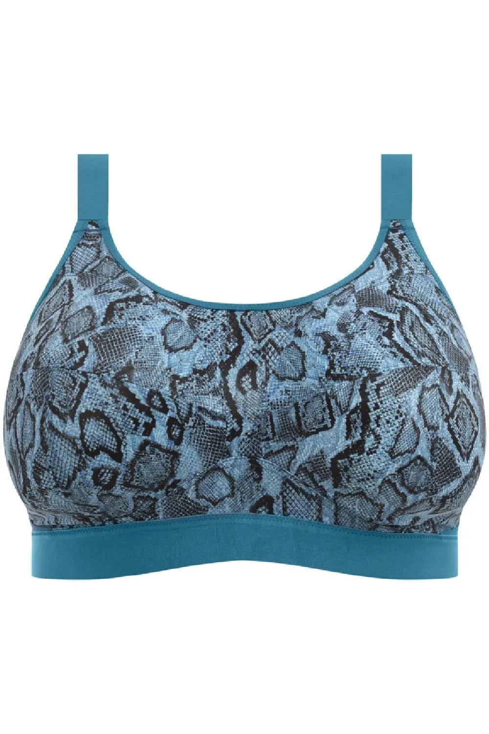 Goddess Soft Cup Sports Bra, Teal Snake (GD6912)