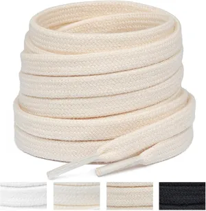 Handshop 2 Pairs Flat Athletic Shoelaces 5/16" in 40"-63" Wide Sneaker Replacement Shoe Laces