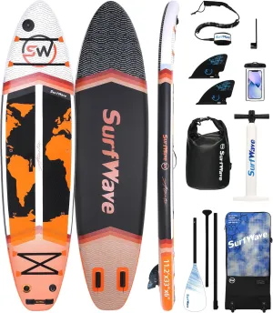 Inflatable Stand Up Paddle Board 11'x34 x6,Versatile Travel SUP, Perfect for Beginners and Open Water Paddling