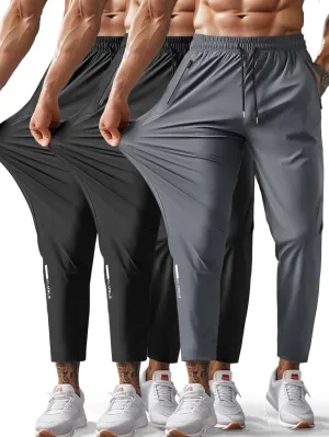 Men's Hiking Pants Quick-Dry Lightweight Sweatpants Outdoor Fishing Pants Water Resistant with Zipper Pockets
