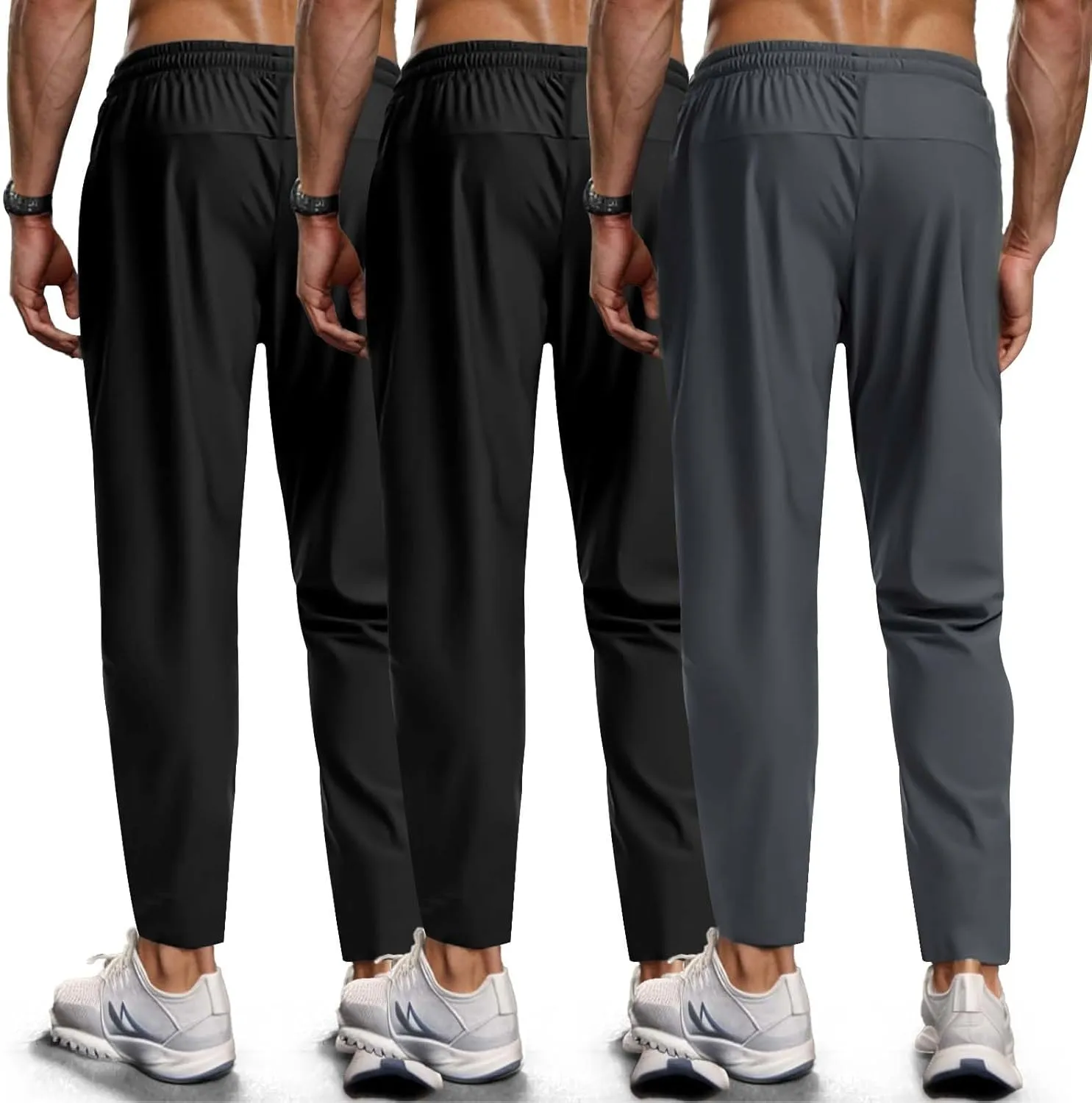 Men's Hiking Pants Quick-Dry Lightweight Sweatpants Outdoor Fishing Pants Water Resistant with Zipper Pockets