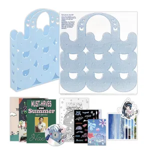 NewJeans - 2nd EP [Get Up] (Bunny Beach Bag ver. - HAERIN Ver.) Bag   Outbox   Inner Box   Photobook (A B C)   Lyric Book   Photocards   Stickers   CD   Postcards   Bookmark   1 PVC Card