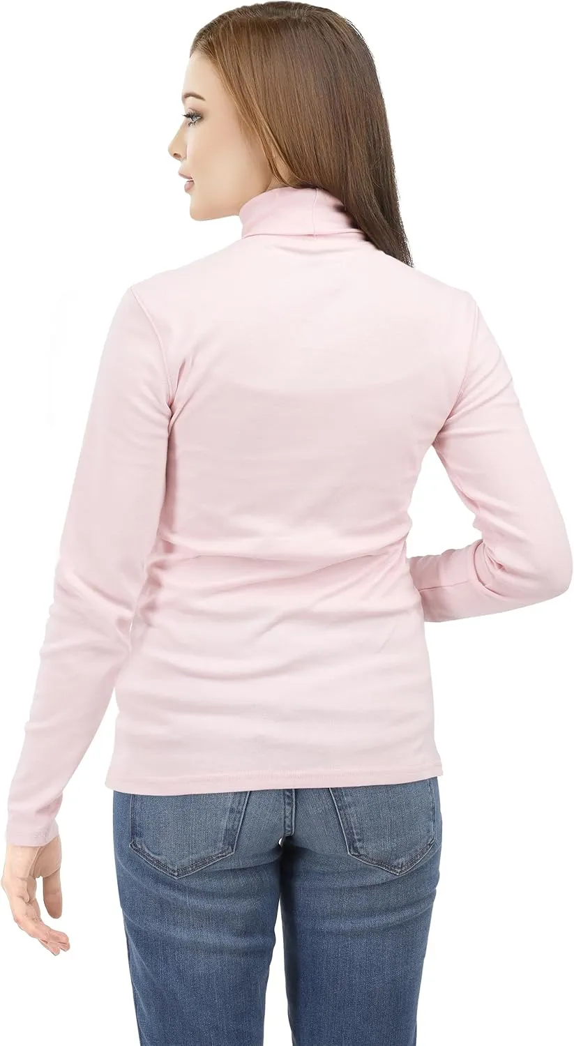 NY Threads Womens Turtleneck Long Sleeve Shirt Slim Fit Thermal Base Layer Tops