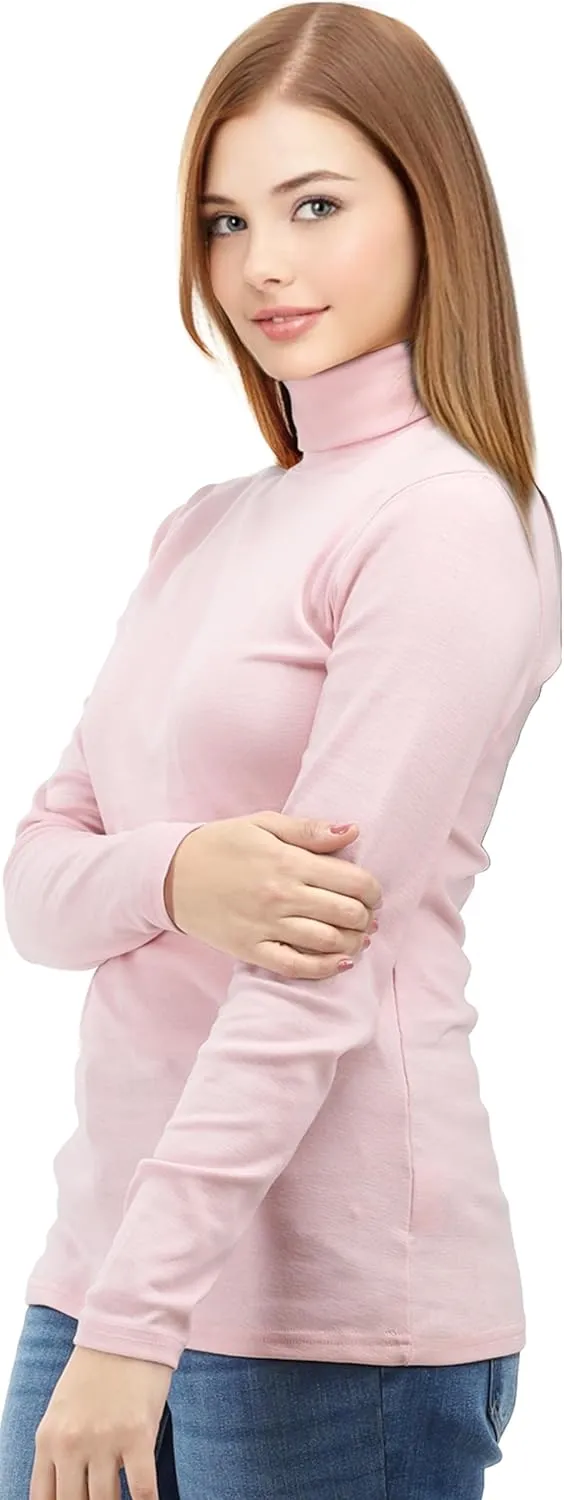 NY Threads Womens Turtleneck Long Sleeve Shirt Slim Fit Thermal Base Layer Tops