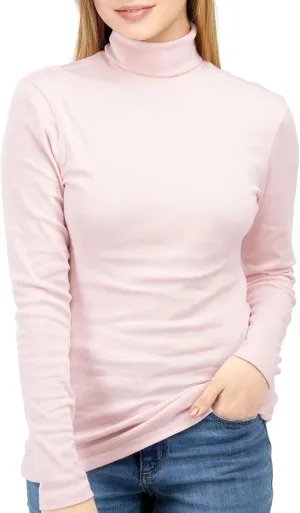 NY Threads Womens Turtleneck Long Sleeve Shirt Slim Fit Thermal Base Layer Tops