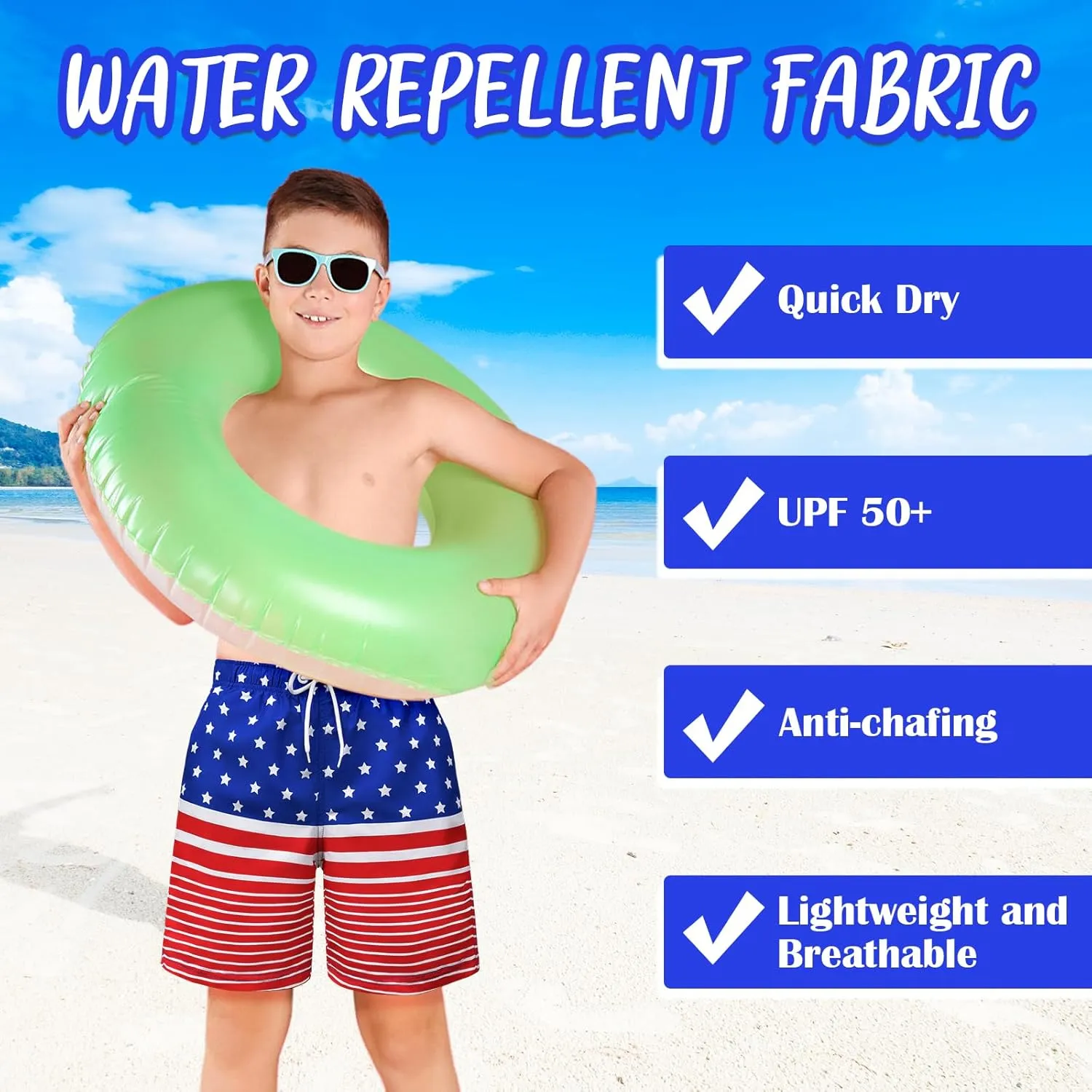 OlyPegic Boys Swim Trunks Swim Shorts Quick Dry Boys Bathing Suit Swimsuit Swimwear Toddler Kids Beach Board Shorts Youth