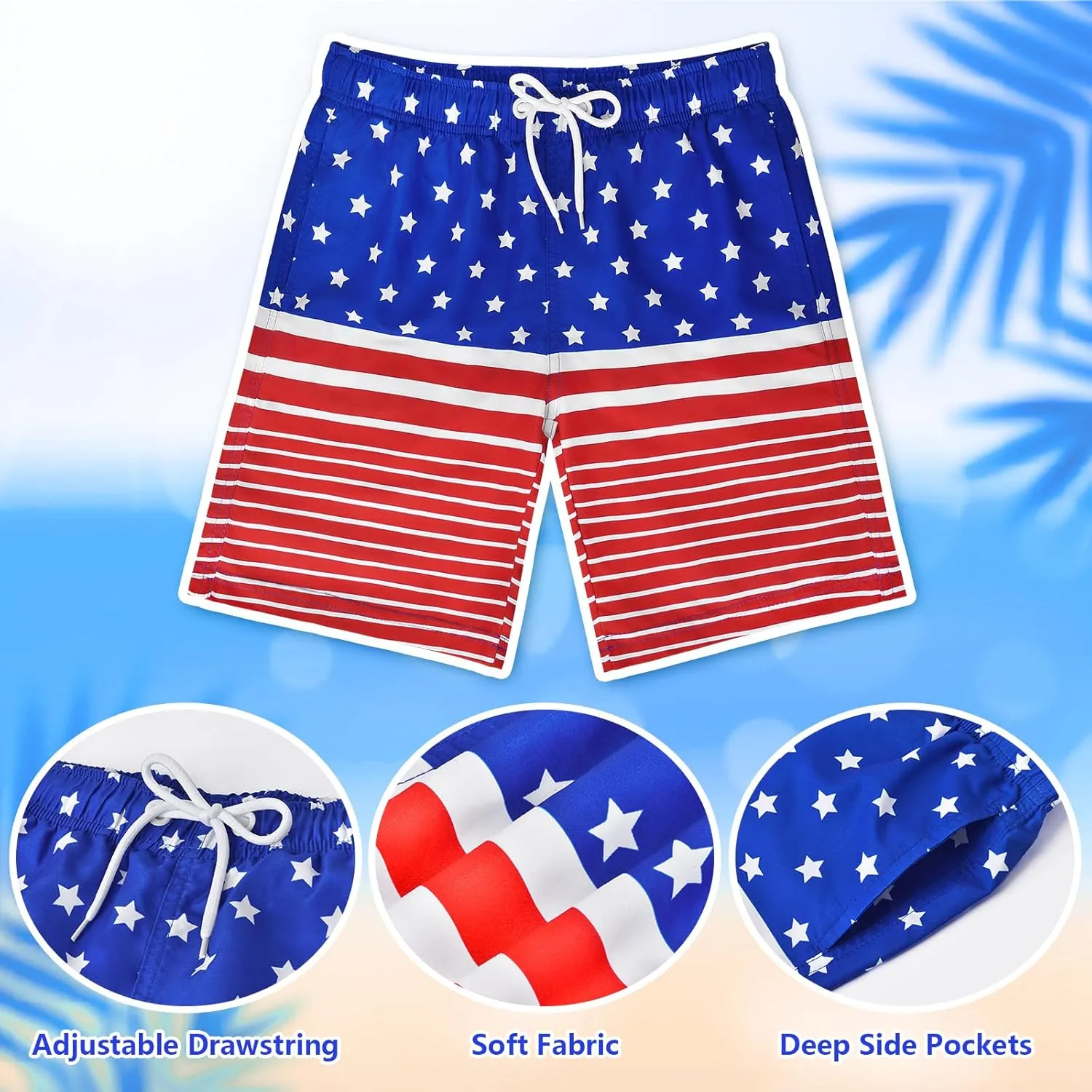 OlyPegic Boys Swim Trunks Swim Shorts Quick Dry Boys Bathing Suit Swimsuit Swimwear Toddler Kids Beach Board Shorts Youth