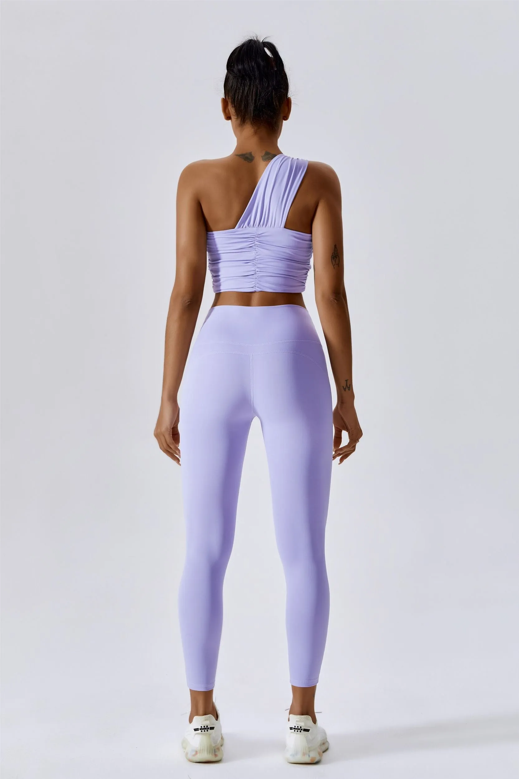 One Shoulder Ruched Bra Top