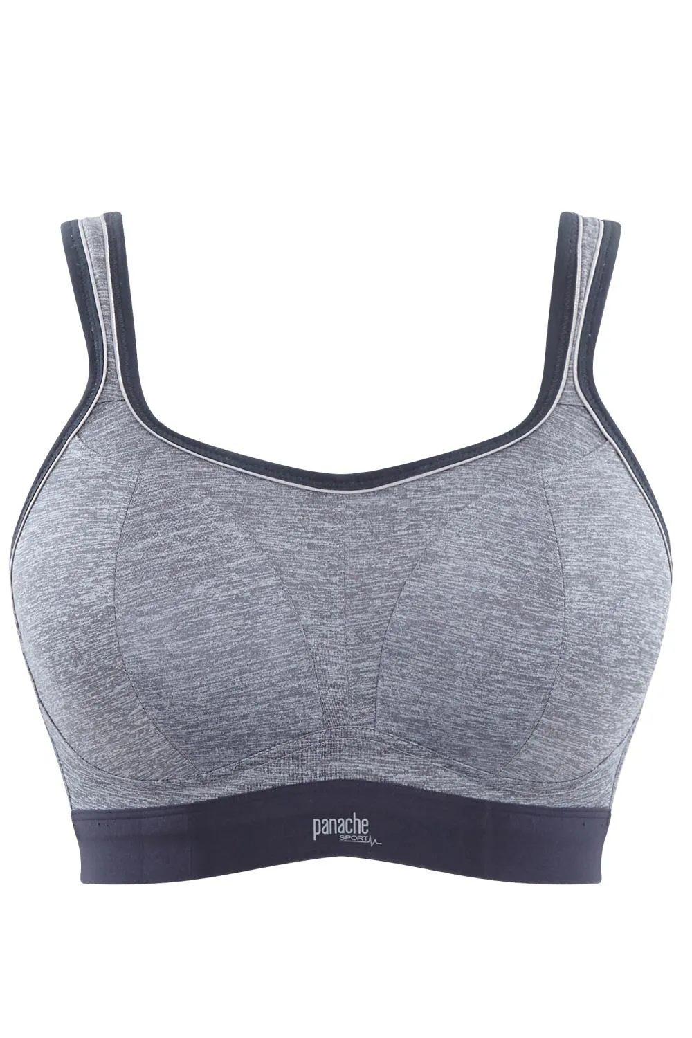 Panache Non-Wired Sports Bra, Charcoal Marl (7341B)