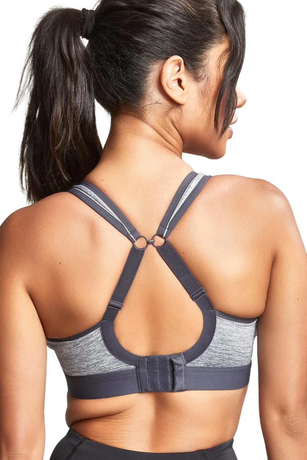 Panache Non-Wired Sports Bra, Charcoal Marl (7341B)