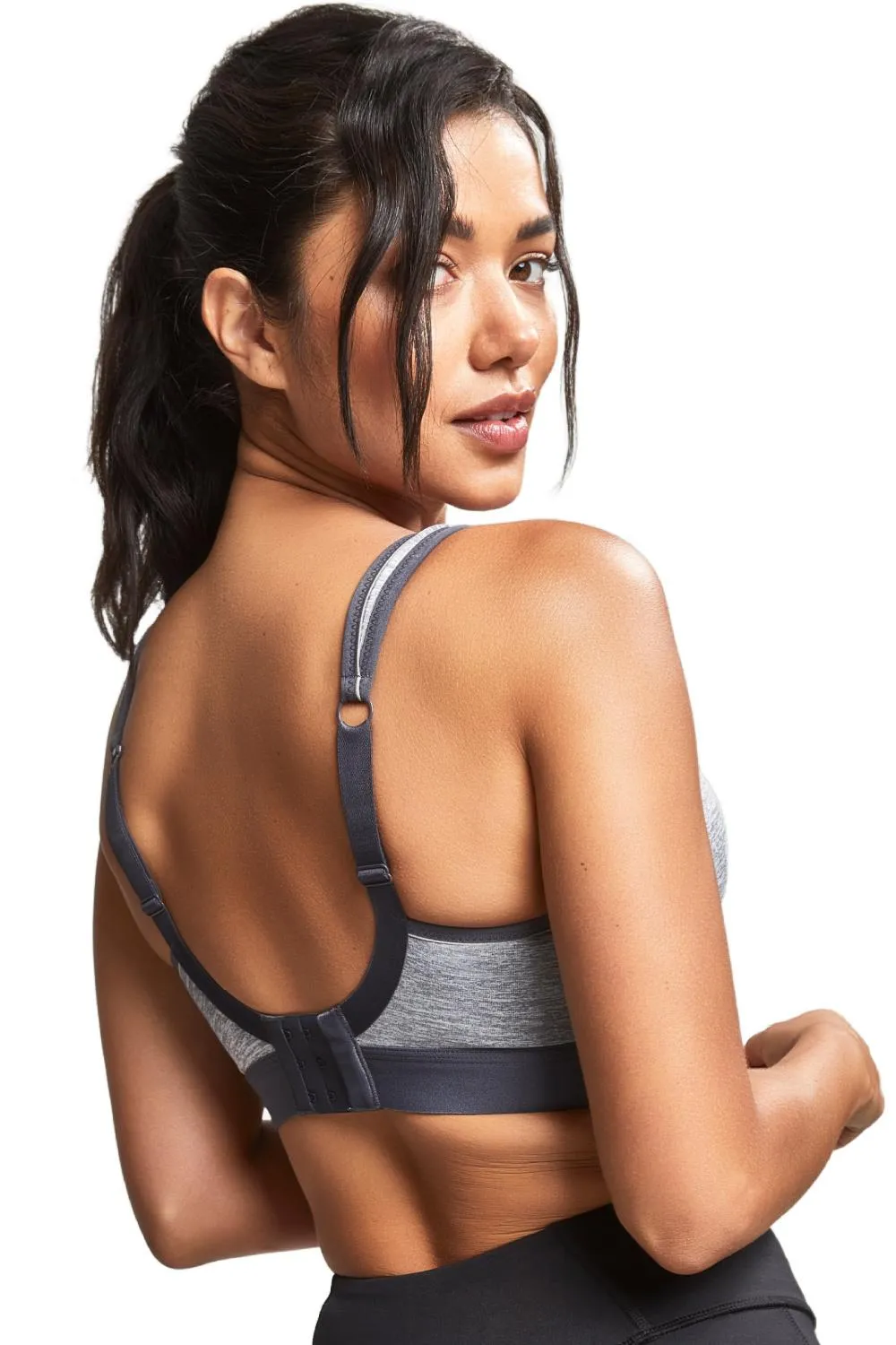 Panache Non-Wired Sports Bra, Charcoal Marl (7341B)