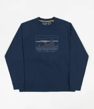 Patagonia 73 Skyline Organic Crewneck Sweatshirt - Tidepool Blue