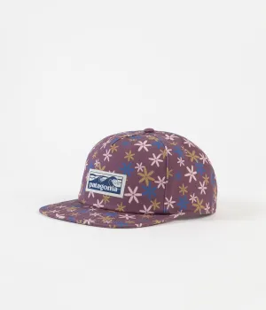 Patagonia Boardshort Label Funfarer Cap - Fish Flowers Small: Hyssop Purple