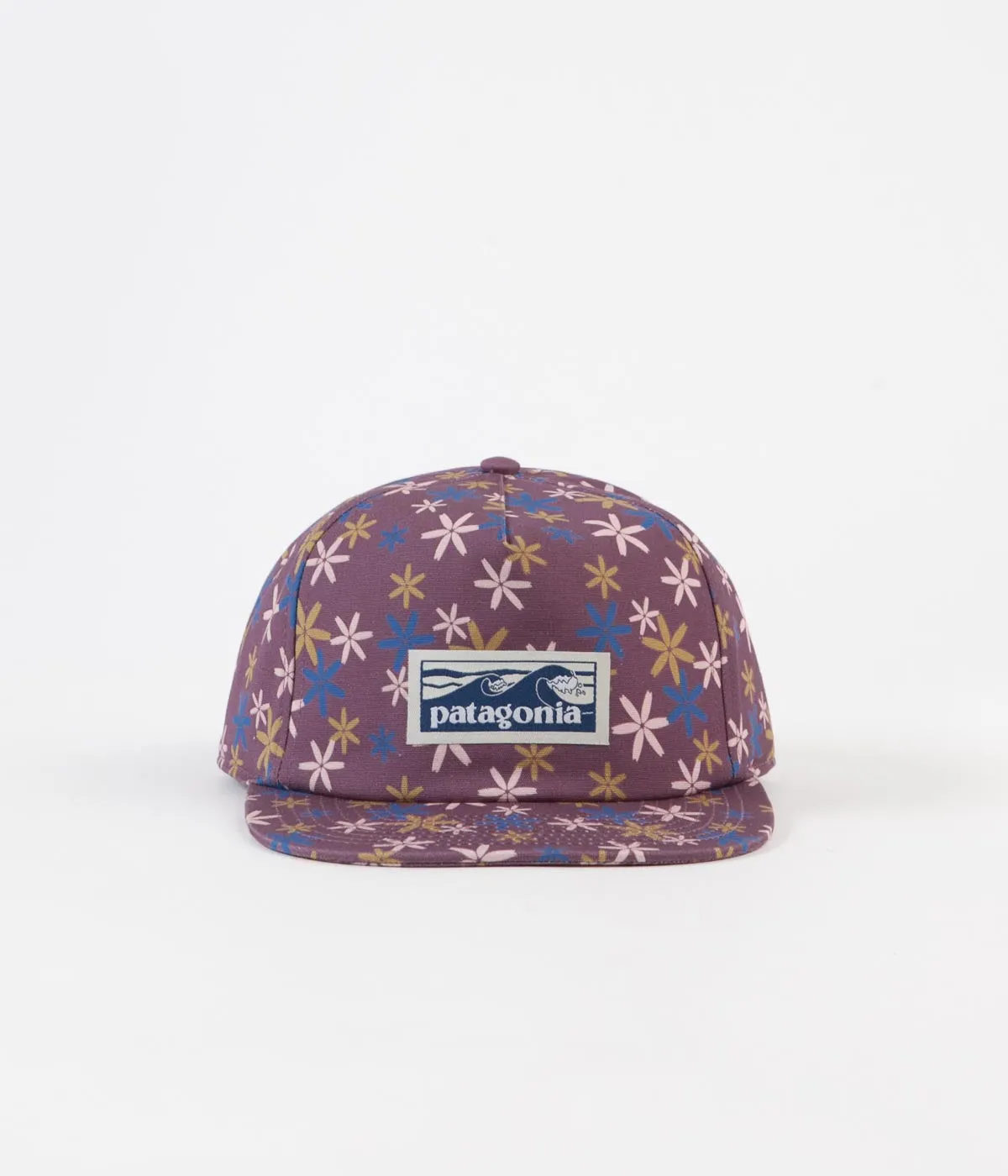 Patagonia Boardshort Label Funfarer Cap - Fish Flowers Small: Hyssop Purple