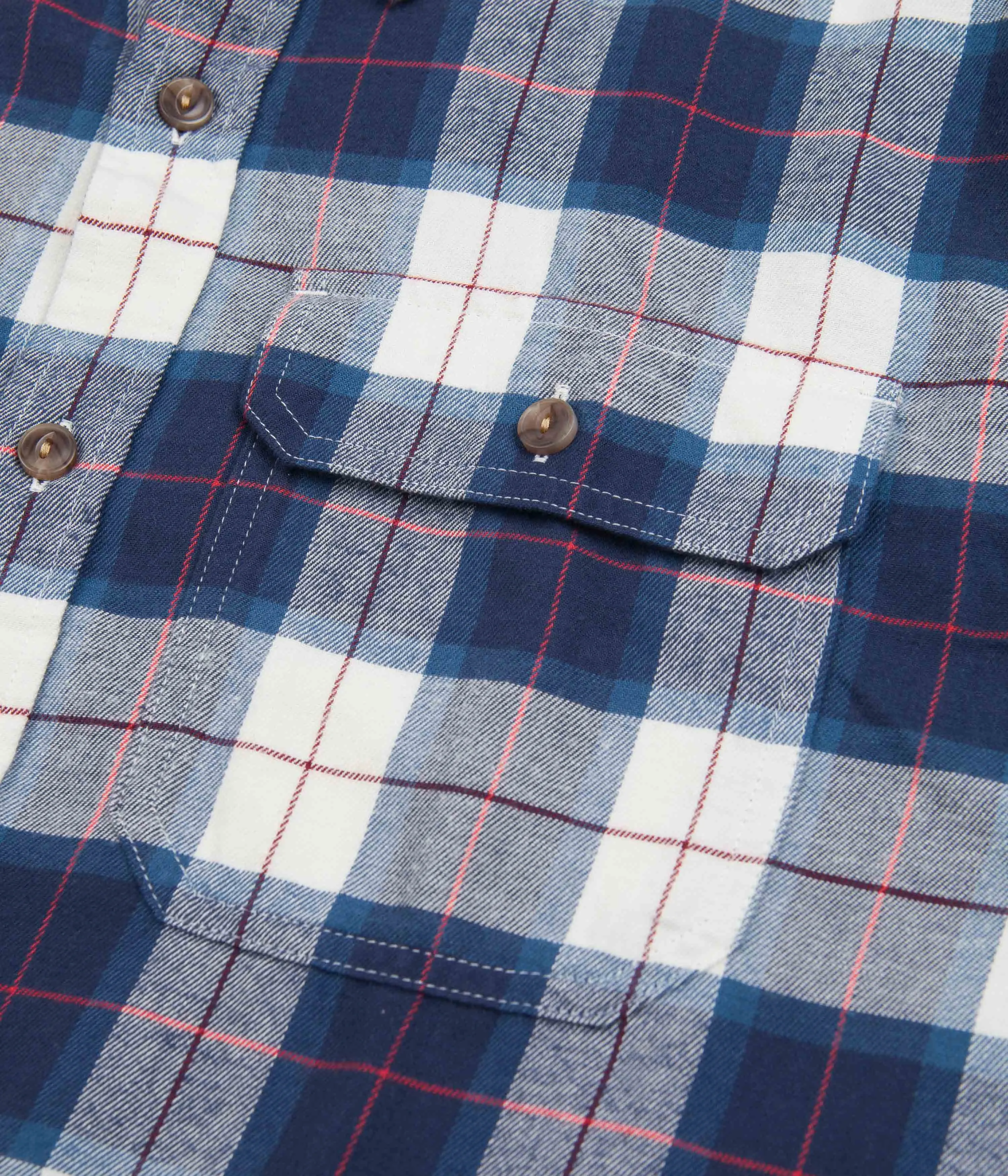 Patagonia Cotton In Conversion Fjord Flannel Shirt - Beach Plaid: Tidepool Blue