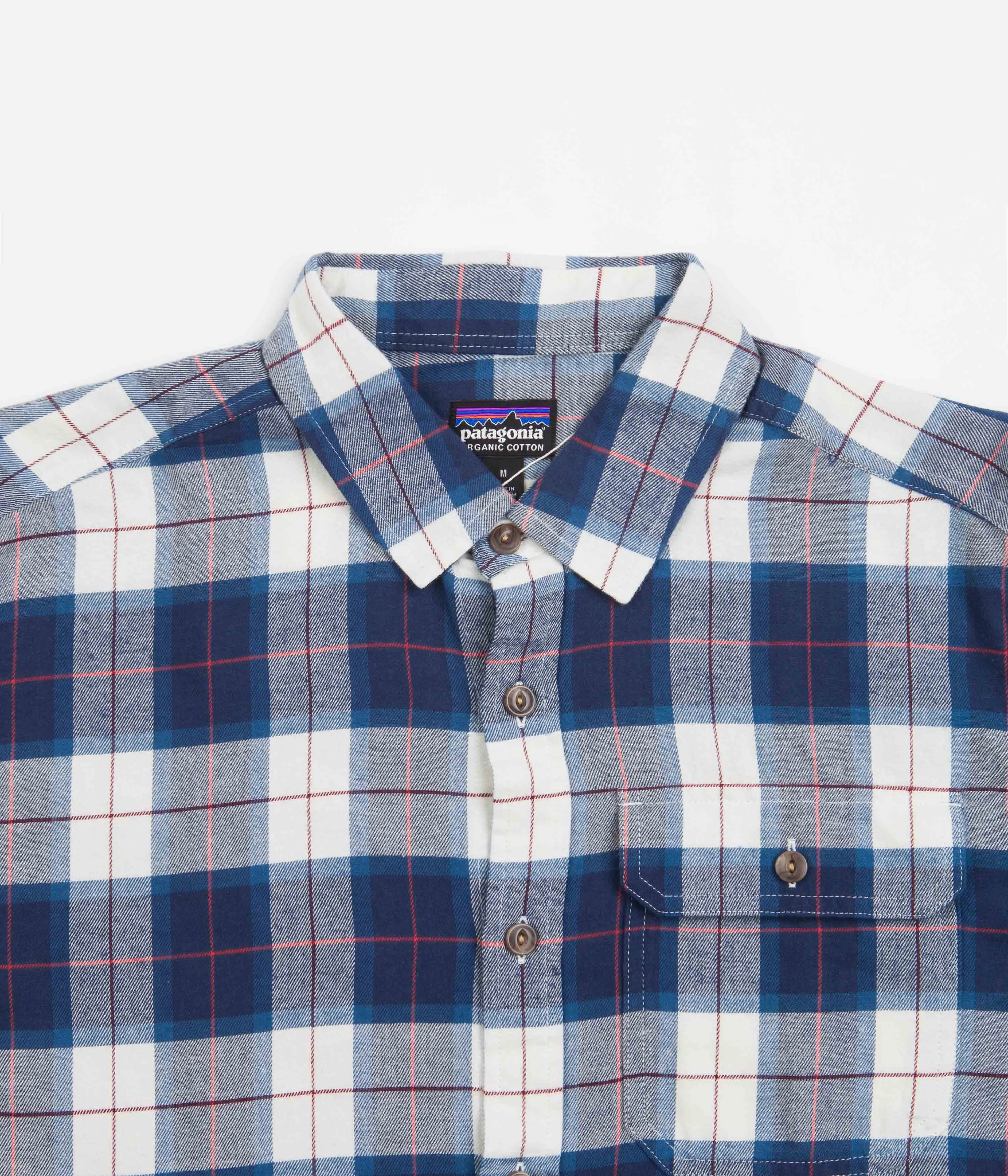 Patagonia Cotton In Conversion Fjord Flannel Shirt - Beach Plaid: Tidepool Blue